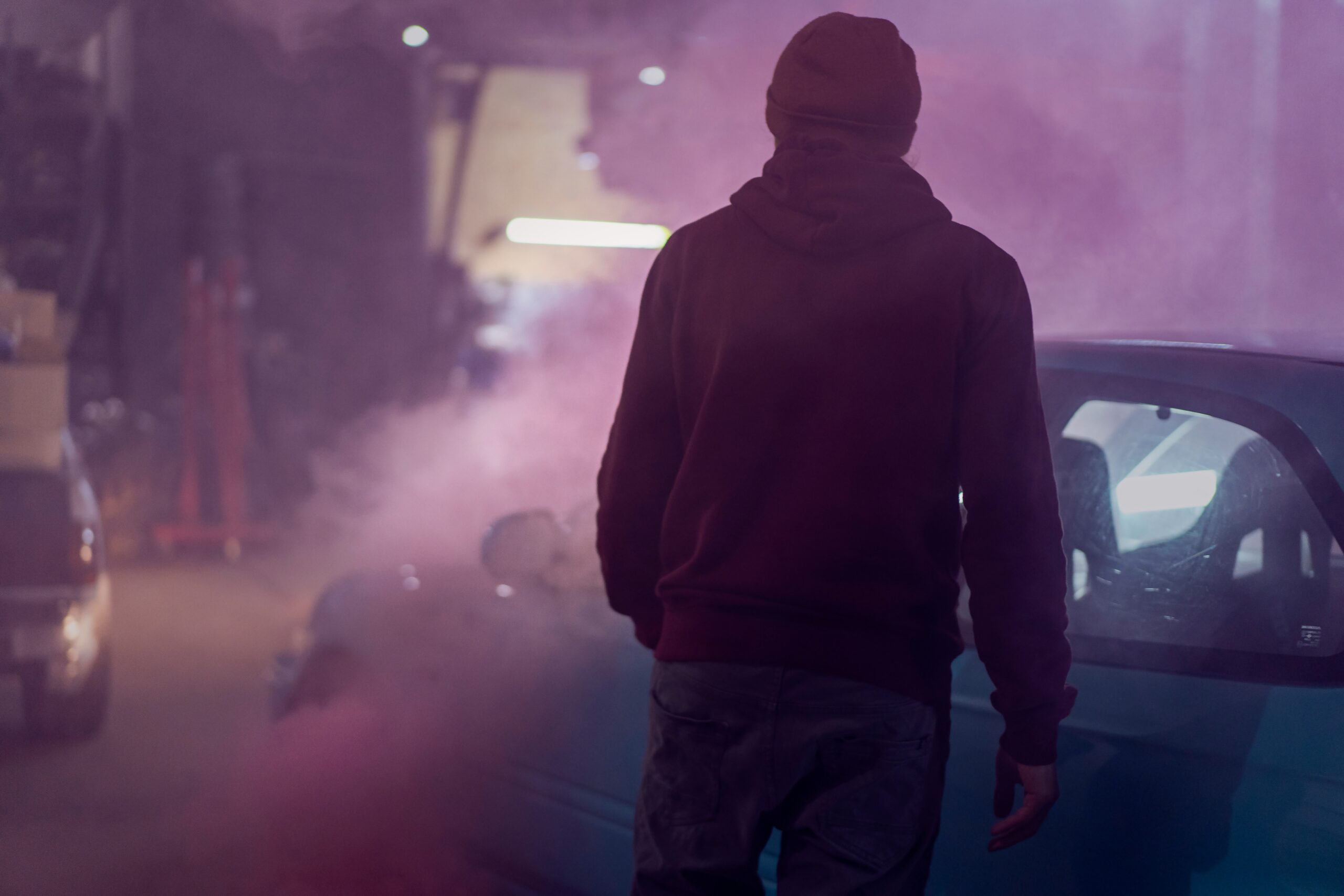 A man walking into the best auto repair shop in houston